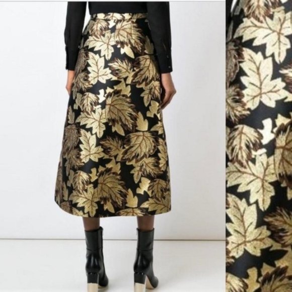 Saint Laurent Yves Brocade Skirt Red Carpet Look - Picture 3 of 8